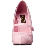 Pink Lack 12 cm retro vintage CUTIEPIE-02 mary jane pumps mit verstecktem plateau
