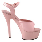 Pink Lack 15 cm Pleaser KISS-209 Plateau High Heels