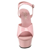 Pink Lack 15 cm Pleaser KISS-209 Plateau High Heels