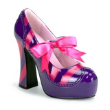 Pink Lila 13 cm KITTY-32 Damenschuhe mit hohem Absatz