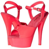 Pink Neon 15 cm Pleaser KISS-209UV Plateau High Heels