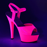 Pink Neon 15 cm Pleaser KISS-209UV Plateau High Heels