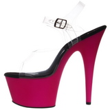 Pink Neon 18 cm ADORE-708UV Plateau High Heels