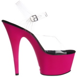 Pink Neon 18 cm ADORE-708UV Plateau High Heels