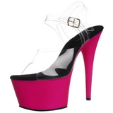 Pink Neon 18 cm ADORE-708UV Plateau High Heels