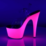 Pink Neon 18 cm ADORE-708UV Plateau High Heels