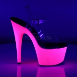 Pink Neon 18 cm ADORE-708UV Plateau High Heels