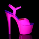 Pink Neon 18 cm Pleaser SKY-309UV Plateau High Heels