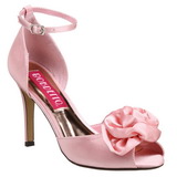 Pink Satin 9,5 cm ROSA-02 High Heel Sandaletten Damen