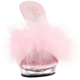 Pink Transparent 13 cm Fabulicious LIP-101-8 Plateau High Mules