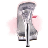 Pink Transparent 13 cm Fabulicious LIP-101-8 Plateau High Mules