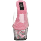 Pink Transparent 18 cm ADORE-701FL Platform High Mules