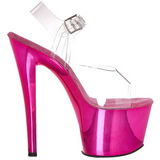 Pink Transparent 18 cm SKY-308 Plateau High Heels
