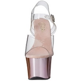 Pink Transparent 18 cm SKY-308 Plateau High Heels