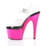 Pink chrome plateau 18 cm Pleaser ADORE-708 pole dance schuhe