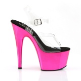 Pink chrome plateau 18 cm Pleaser ADORE-708 pole dance schuhe