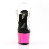 Pink chrome plateau 18 cm Pleaser ADORE-708 pole dance schuhe