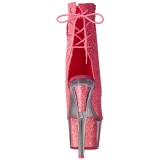 Pink glitter 18 cm ADORE-1018G damen stiefeletten mit plateausohle