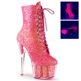 Pink glitter 18 cm ADORE-1020G damen stiefeletten mit plateausohle