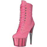 Pink glitter 18 cm ADORE-1020G damen stiefeletten mit plateausohle