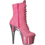 Pink glitter 18 cm ADORE-1020G damen stiefeletten mit plateausohle