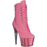 Pink glitter 18 cm ADORE-1020G damen stiefeletten mit plateausohle