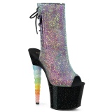 Pink glitter 18 cm UNICORN-1018G pole dance stiefeletten