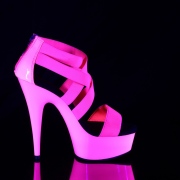 Pink neon 15 cm DELIGHT-669UV pole dance high heels schuhe