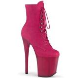 Pink nubuck 20 cm FLAMINGO-1020FST exotic pole dance stiefeletten