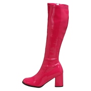 Pinke lackstiefel 7,5 cm GOGO-300 High Heels Damenstiefel für Männer