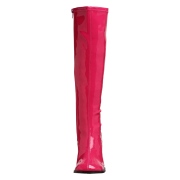 Pinke lackstiefel 7,5 cm GOGO-300 High Heels Damenstiefel für Männer