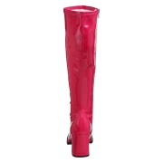 Pinke lackstiefel 7,5 cm GOGO-300 High Heels Damenstiefel für Männer
