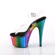 Plateau regenbogen 18 cm ADORE-708RC pole dance high heels