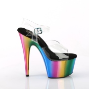 Plateau regenbogen 18 cm ADORE-708RC pole dance high heels