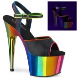 Plateau regenbogen 18 cm ADORE-709RC-02 pole dance high heels