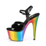 Plateau regenbogen 18 cm ADORE-709RC-02 pole dance high heels