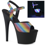 Plateau regenbogen 18 cm ADORE-709REFL-02 pole dance high heels
