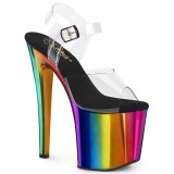 Plateau regenbogen 19 cm ENCHANT-708RC pole dance high heels