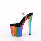 Plateau regenbogen 19 cm ENCHANT-708RC pole dance high heels