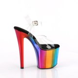 Plateau regenbogen 19 cm ENCHANT-708RC pole dance high heels