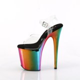 Plateau regenbogen 20 cm FLAMINGO-808RC pole dance high heels