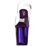 Purple 20 cm FLAMINGO-808 Chrome Platform High Heels