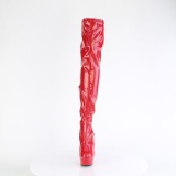 Red 15 cm DELIGHT-3000HWR Hologram exotic pole dance overknee boots