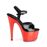 Red 18 cm ADORE-709 Chrome Platform High Heel