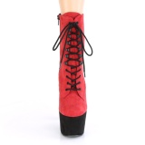 Red Black 18 cm ADORE-1020FSTT Exotic pole dance ankle boots