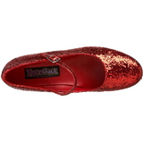 Red Glitter 5 cm SCHOOLGIRL-50G Pumps Mary Jane