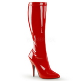 Red Shiny 13 cm SEDUCE-2000 High Heeled Womens Boots for Men