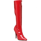 Red Shiny 13 cm SEDUCE-2000 High Heeled Womens Boots for Men