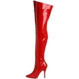 Red Shiny 13 cm SEDUCE-3000 Thigh High Boots for Men