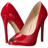 Red Shiny 13 cm SEXY-42 Low Heeled Classic Pumps Shoes